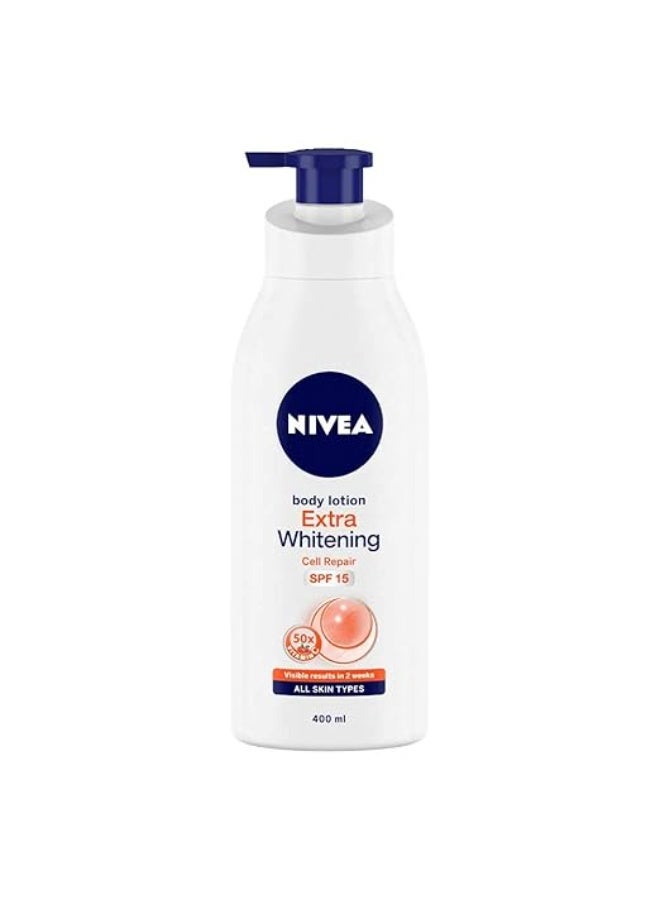 Nivea Extra Whitening Cell Repair Body Lotion (400ml) - Image 2
